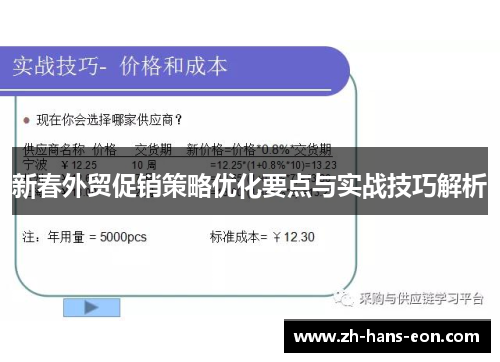 新春外贸促销策略优化要点与实战技巧解析